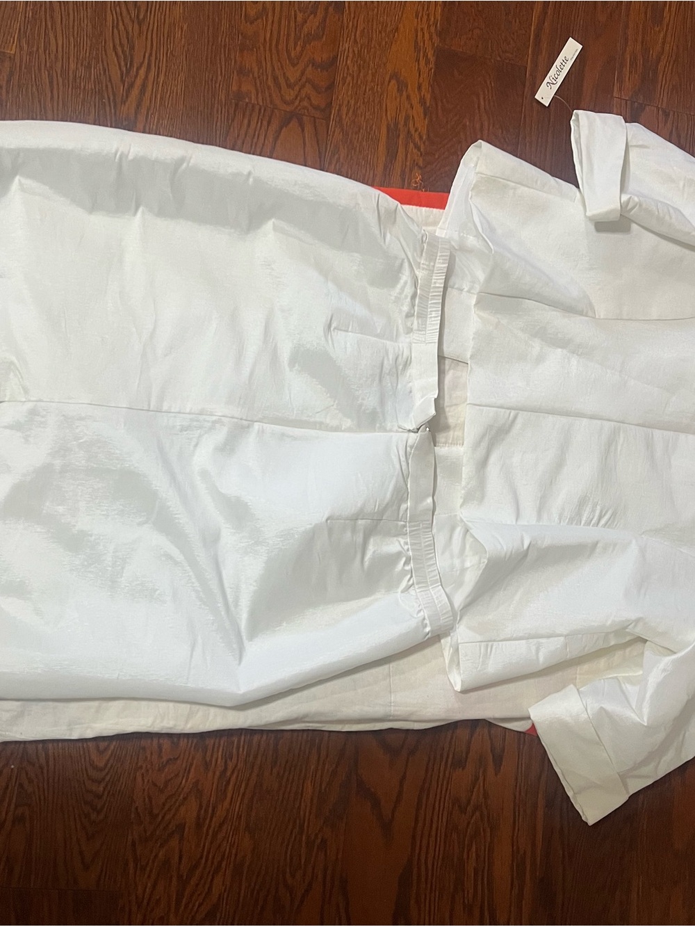 Nicole White Cotton Blend Skirt Set